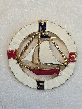Vintage 80s Coro Nautical-style Brooch / Pin